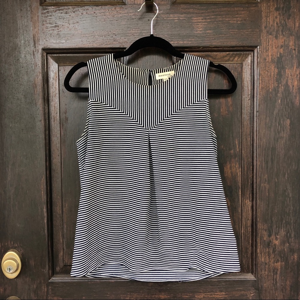 Navy and White Tank Top